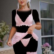 لباس خواب چهار تیکه فانتزی کد 9002