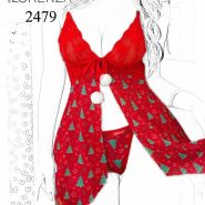 لباس خواب حریر فانتزی 2479