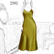 لباس خواب بلند ساتن 2502