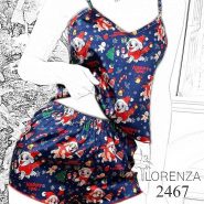 تاپ و شورتک ساتن فانتزی 2467