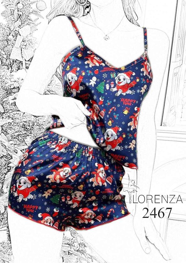 تاپ و شورتک ساتن فانتزی 2467