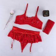 ست شورت و سوتین فانتزی جوراب دار 8055