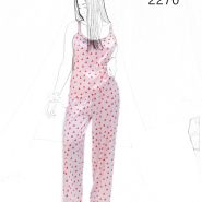 تاپ و شلوار ساتن فانتزی 2270