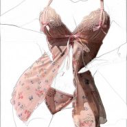 لباس خواب فانتزی گلدار 3204