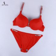 ست شورت و سوتین اسفنجی فانتزی نگین دار E9191